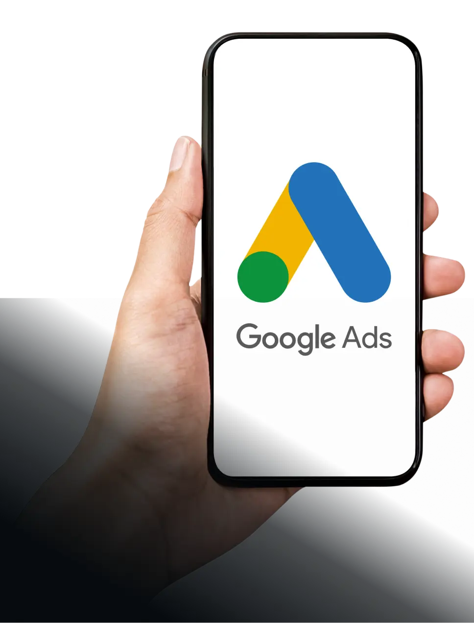 Google Ads Agentur Logo auf einem Smartphone