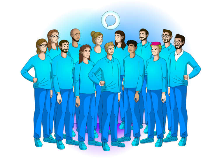 Motiviertes Marketing-Team